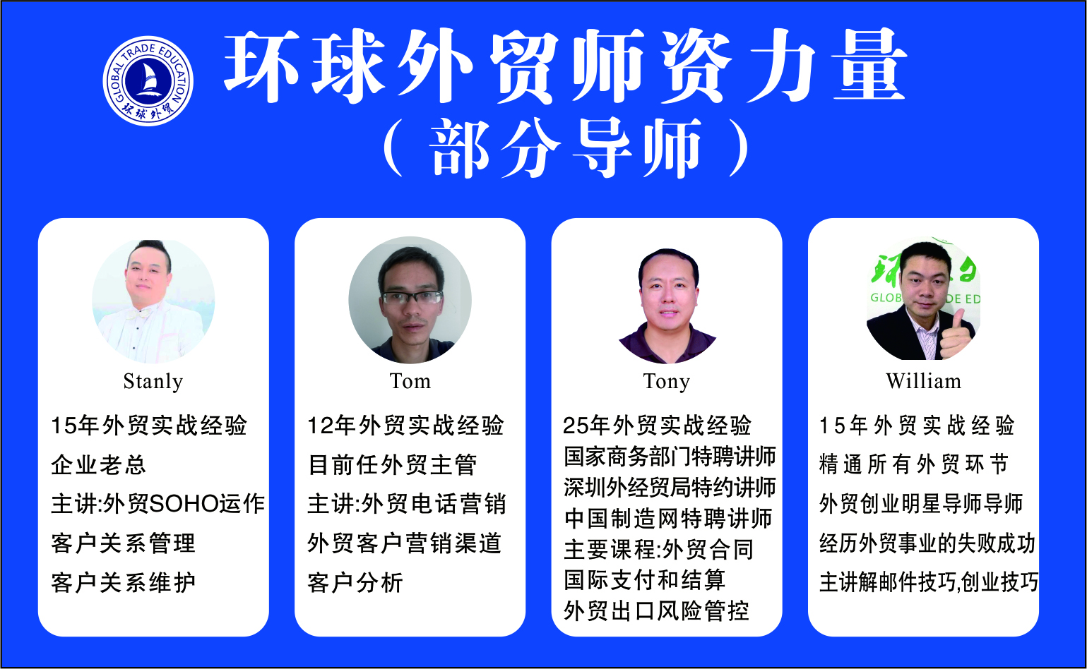 环球外贸培训机构师资